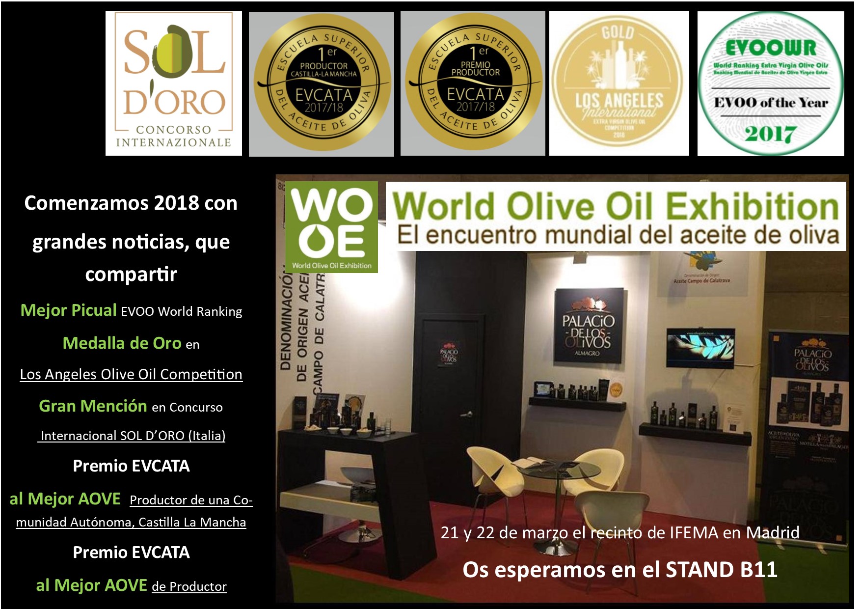 World Olive Oil Exhibition 2018 – stand B11