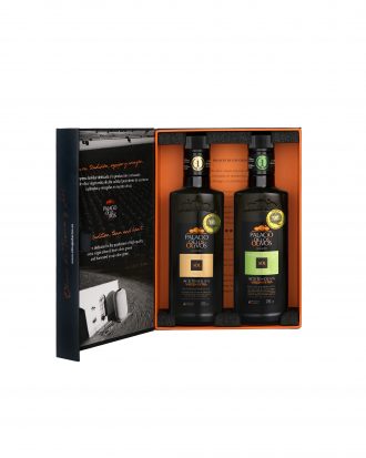 ¡Cosecha nueva! Caja con 6 Estuches DÚO (250mlx2) Palacio de Los Olivos Picual y Arbequina (18€/ud)